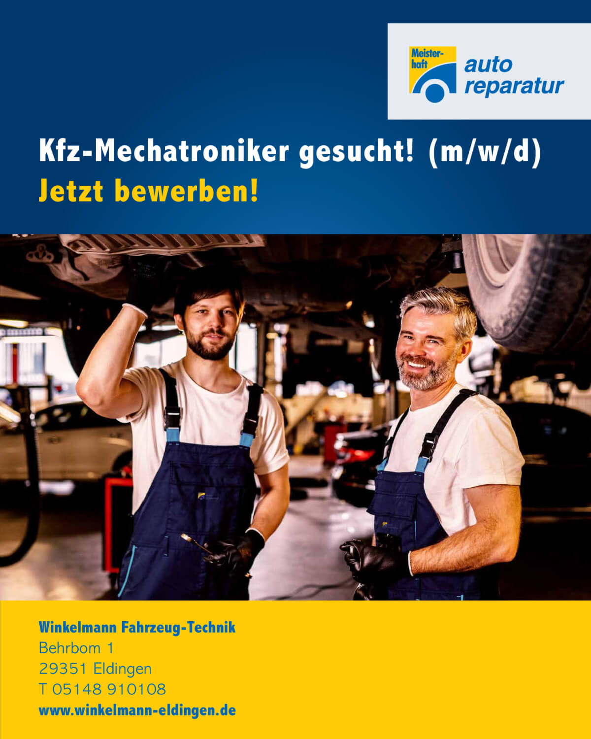 Stellenanzeige vob Winkelmann Fahrzeug-Technik Bild: Stellenanzeige vob Winkelmann Fahrzeug-Technik